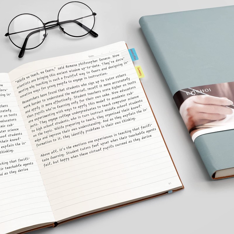 EMSHOI B5 Notebook Lined Journal, 204 Numbered Pages, Extra Large