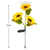 YZYOE 2 Packs of LED Solar Three Head Sunflower Decorative