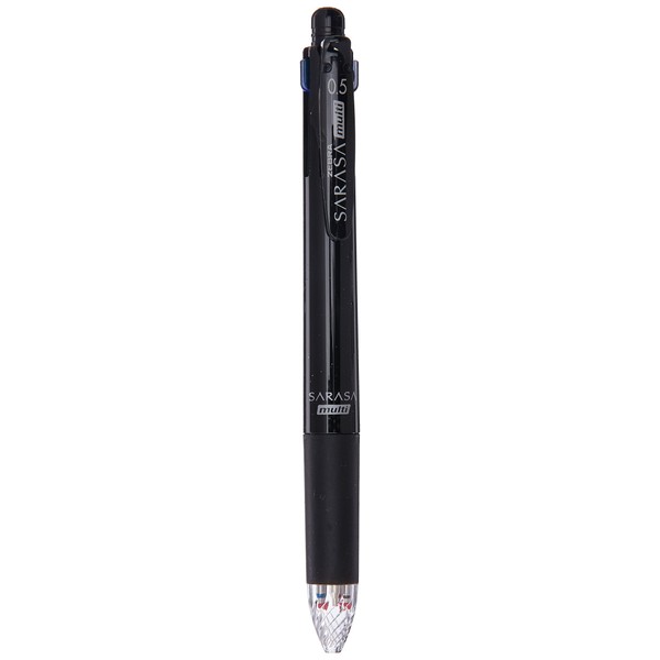 Zebra Multi Function Sarasa 4{S Black/Red/Blue/Green Ink 0.5mm Ballpoint Pen 0.5mm Mechanical Pencil Black Body 3 Set