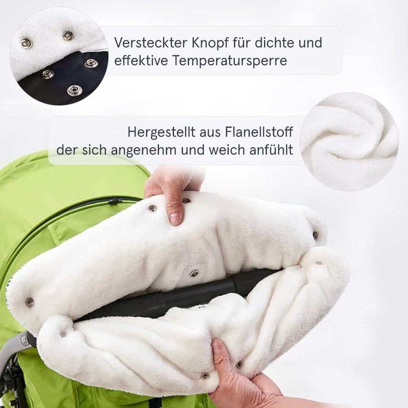 Hand Warmer Pram, Universal Size Hand Warmer for Pushchair, Buggy,