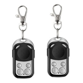 2PCS Universal Garage Door Opener Remote, 433MHz Key Fob with Sliding Cover, Wireless Remote Control for Garage Doors, Gates