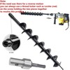 feedal Auger Drill Adapter, Ice Auger Adapter Thread Keyless Drill
