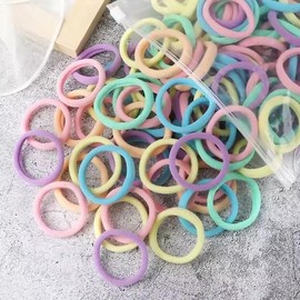 50pcs Black Soft Touch Hair Bands - Gentle, Non-Slip, Elastic Ponytail Holders with Soft Fabric for Comfortable Daily Wear - Trendy Hair Accessories for Women and Girls