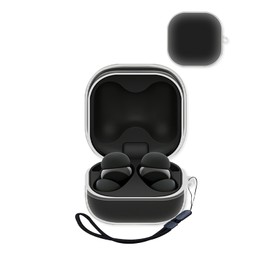 Compatible with Sony LinkBuds Fit Earbuds，True Wireless Noise Cancelling Earbuds,Clear Soft TPU Full Body Shockproof Protective Cover with Lanyard,Clear