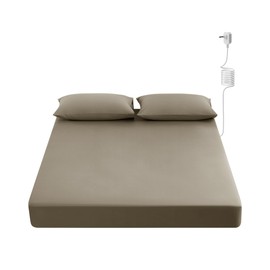 Grounding Fitted Sheets 10% Pure Silver Fiber+90% Cotton, Grounded Sheet Earth Sheets Bedding for Ground Your Body Gain More Energy, (King - 76"x 80"x 15" Charcoal Grey), Grounding Cord Included