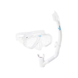 Speedo Unisex-Adult Swim Snorkel Dive Mask Anti-Fog with Nose Cover Adventure Series, MS Black/White, One Size