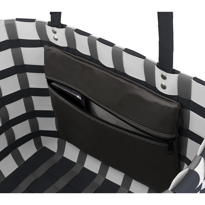 Easy-care shopping basket with sewn-in inner pocket, tear-resistant, 70% recycled