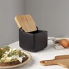 KOOK TIME Ceramic Salt Jar with Hinged Lid Made of