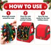 Christmas Lights Storage Bag with U-Shaped Zipper, Oxford Fabric Holiday