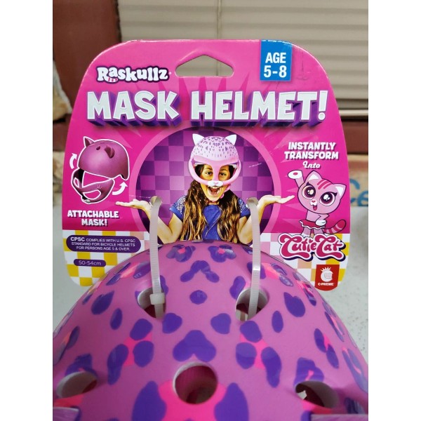 Raskullz New Raskullz Mask Helmet Cutie Cat Age 5-8 Includes