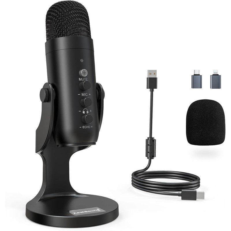 Micro USB, k66 Pink Microphone condensateur Cardiode pour PC Smartphone