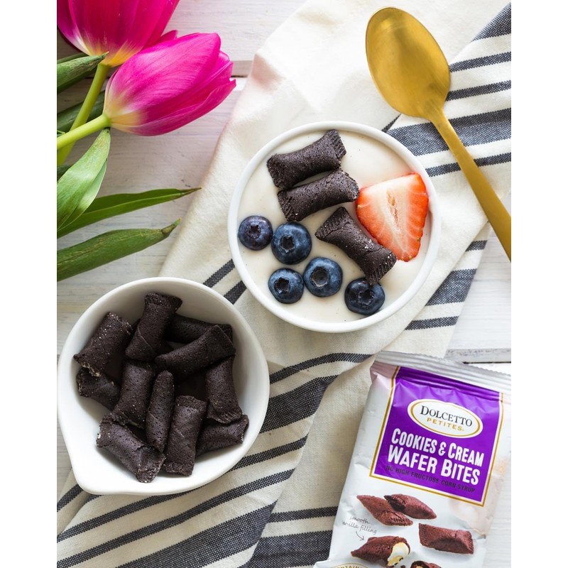 Dolcetto Petites Wafer Bites, Cookies & Cream Flavor, 0.7 Oz