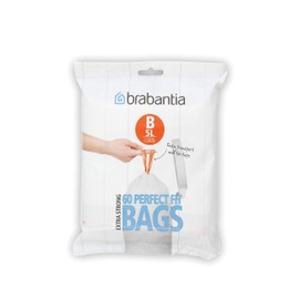 Brabantia Smartfix Bin Liners, Size B, 5 Litre - 60 Bag Dispenser Pack