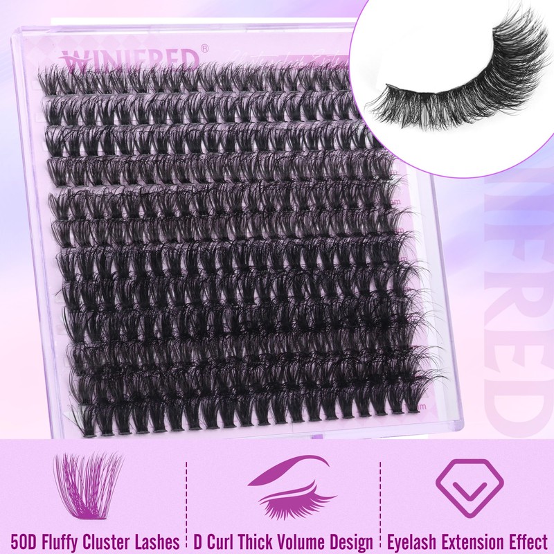 Winifred Cluster Eyelash Extensions Fluffy Wispy Lash Clusters Thick Volume