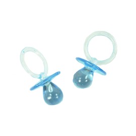 100 Acrylic 2-1/2" Pacifiers Baby Shower Favor Choose Color Bulk Buy !!! (Blue)