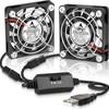 GDSTIME Dual 60mm x 10mm USB Fans with 3 Speed