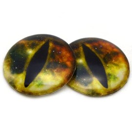 Momentous Galaxy Dragon Glass Eyes for Art Dolls, Sculptures, Props, Masks, Fursuits, Jewelry Making, Taxidermy, and More (20mm)