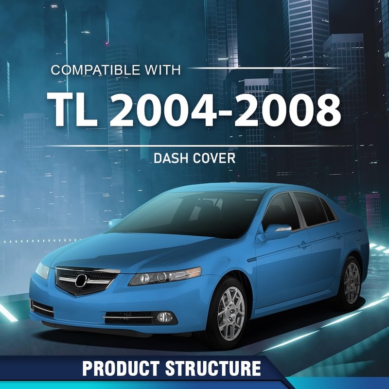 PIT66 TPE Dash Bezel Cover Dashboard Light Gray Compatible with