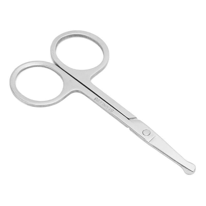 Tijeras de Vello Facial Redondeado, 100% Acero Inoxidable, Tijeras Profesionales