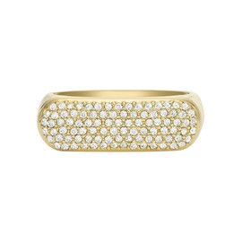 Fossil 32025865 Women's Ring Stainless Steel Glass Stone, Stainless Steel, Cubic Zirconia