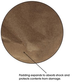 Aviditi Kraft Self-Seal Padded Mailers, #6, 12 1/2" x 19", Kraft Brown, Peel and Seal Closure, Fiber Cushioned Envelopes for Protecting Items During Shipping and Mailing, Case of 50