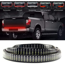 OPL5 Tailgate Light Bar 48 inch, Quad Row 2 Color 504 LEDs Truck Tail Light Strip LED Turn Signal Brake Running White Reverse Lights Universal Light for Trucks Pickup Trailer SUV (48" Quad 2color)