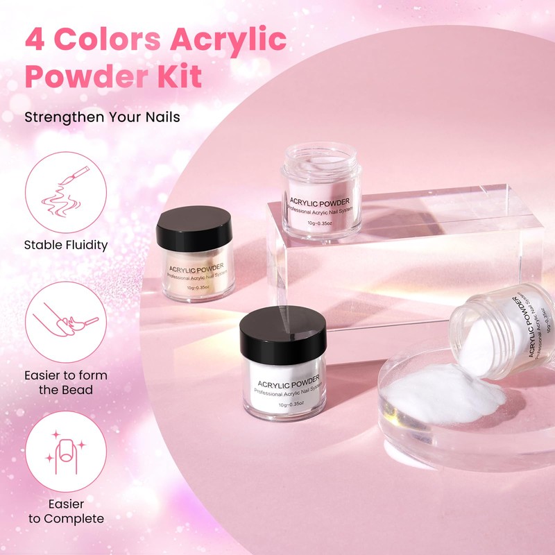 Acrylic Nail Kit for Beginners with Everything in Storage Bag,