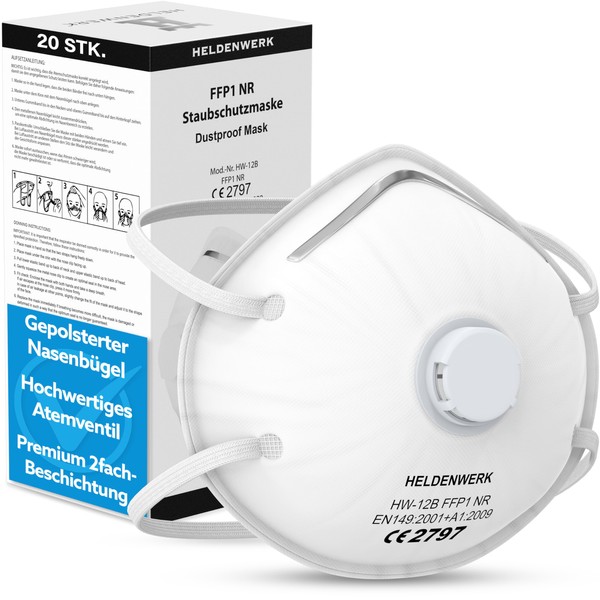 HELDENWERK HELDENWERK Atemschutzmaske im 5er, 10er oder 20er Set -