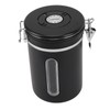 Coffee Canister 1800ml 304 Stainless Steel Window Design One Way