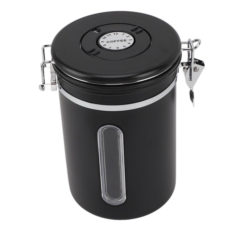 Coffee Canister 1800ml 304 Stainless Steel Window Design One Way
