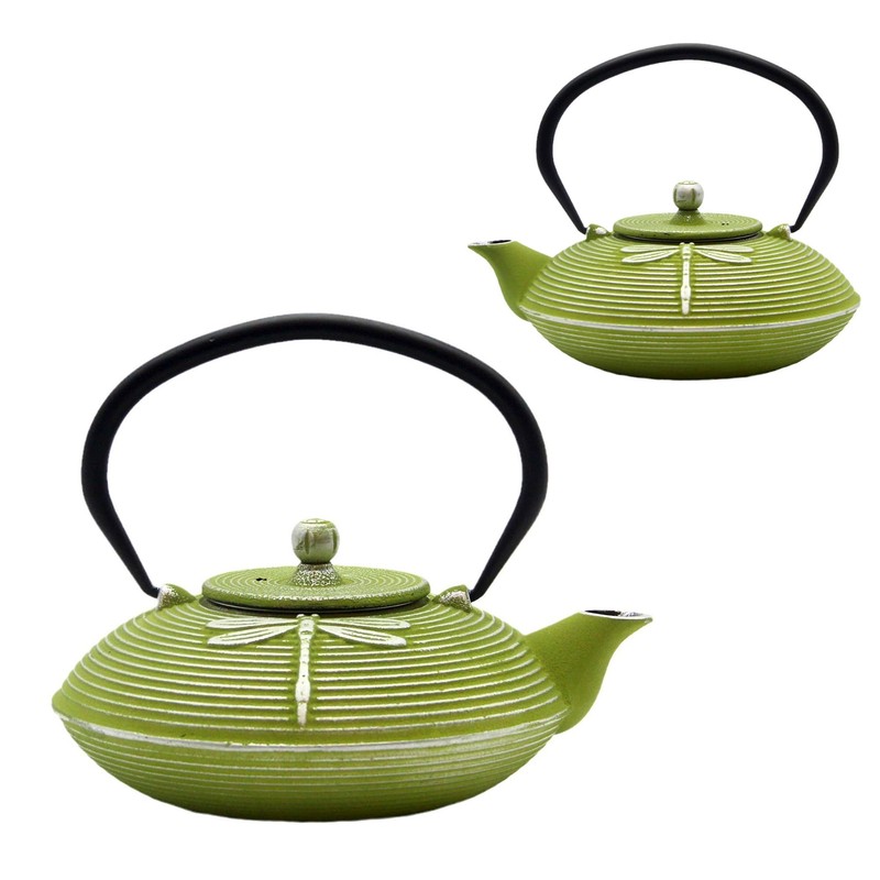 Cast Iron Teapot,SECHUDO Tea Kettle Coated with Enameled Interior for