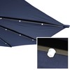 Sunnydaze 9-Foot Half Patio Umbrella with Solar LED Lights -