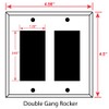 Art Plates 2-Gang Rocker (Decora) OVERSIZE Switch Plate/OVER SIZE Wall