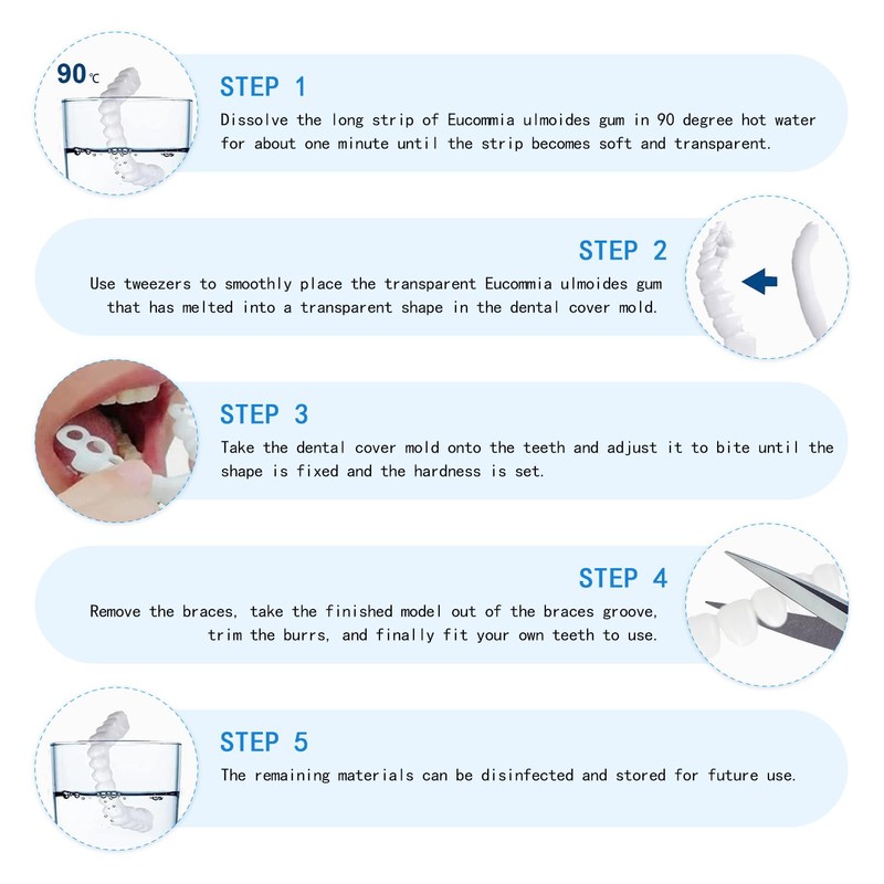 2 Pairs Dentures, Denture Cover/Denture, Plastic Denture Repair Tooth Face