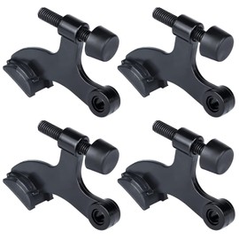 WADY Hinge Pin Door Stopper Easily Install Protective Bumper Tips Easy to Install Prevents Wall and Door Damage Adjustable Heavy Duty Hinge Pin with Rubber Bumper (Black 4)