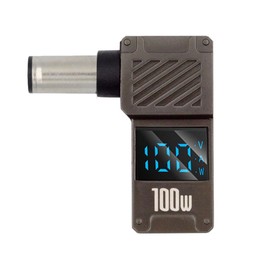 xiwai USB-C PD 65W Charge Adapter Type-C Input to DC 7.4x5.0mm Barrel Jack Plug Smart LED Digital Display 100W Output 20V 5A Charger Connector Compatible with DELL Laptop