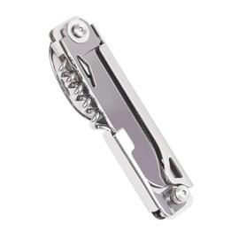 Portable 5-in-1 Camping Utensils - Detachable Camping Utensils Flatware Set - Compact Multi Tool For Camping With Spoon, Fork, Knife, Bottle Opener - Great for Outdoor Adventures (Stainless Steel)