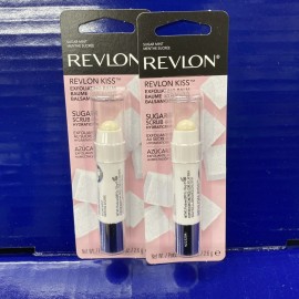 2X Revlon Kiss Exfoliating & Hydrating Lip Balm, 111-Sugar Mint 0.90 Oz