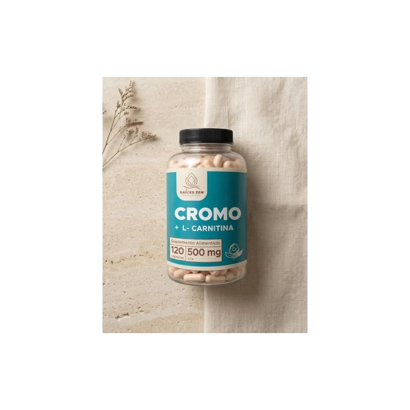Picolinato de Cromo y L-Carnitina Raíces Zen 120 Cápsulas Super