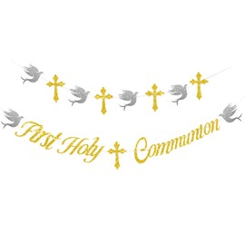 Holy Communion banner Decorations, First Communion Decorations Confirmation Decorations, Pennant Bunting