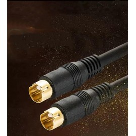 Traovien - Cable S-Video Mini Din de 4 pines S de vídeo macho a macho chapado en oro para reproductores, videocámaras, portátiles, transferencia de video a TV o monitor Cable de conexión (3 m/10 pies)