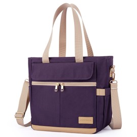 JOYHILL Lunch Bag for Woman, Leakproof Insulated Lunch Box with Shoulder Strap, Adult Reusable Lunch Cooler Tote Bags for Work Picnic Camping Beach (D-PURPLE)