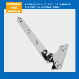 T Hinge Ship, 316 Stainless Steel Corrosion Resistance Antioxygen Hinge RC Boat Upgrade Spare Accessory(Large)