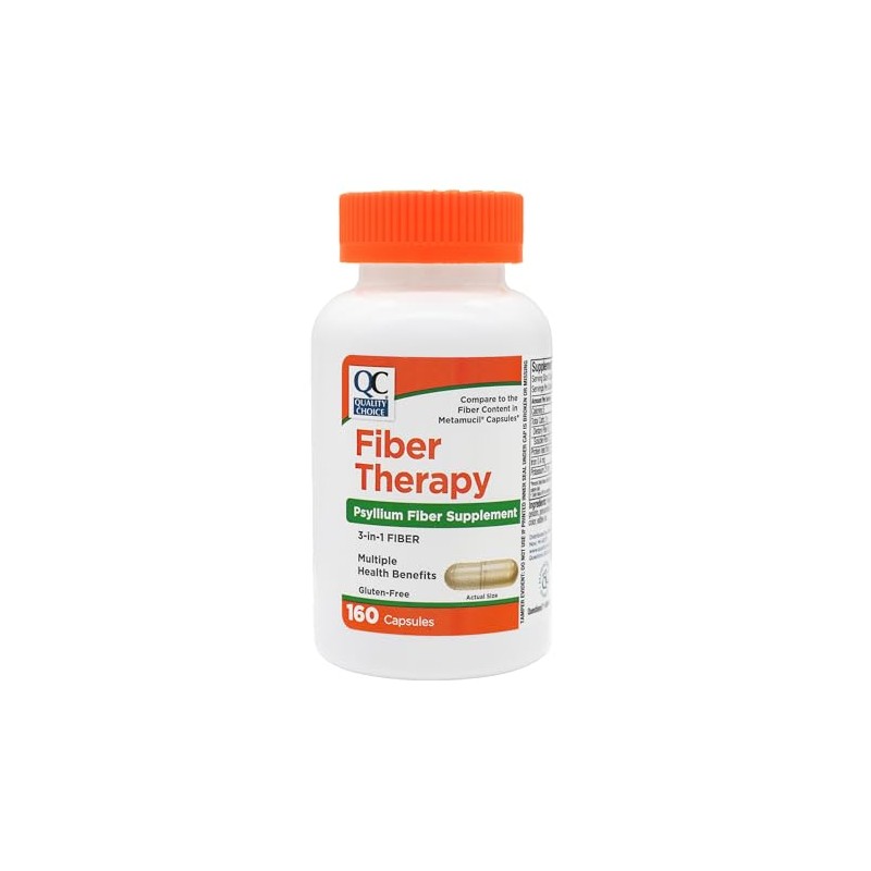 Quality Choice Daily Fiber Capsules for Regularity, 160 Count