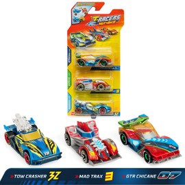 T-RACERS Mix ´N RACE 3 Pack – Pack of 3 collectible cars. Each car can be split in two with interchangeable parts and wheels. Pack 9/12