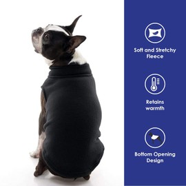 Gooby Stretch Fleece Vest Dog Sweater - Black, Large - Warm Pullover Fleece Dog Jacket - Winter Dog Clothes for Small Dogs Boy or Girl - Dog Sweaters for Small Dogs to Dog Sweaters for Large Dogs