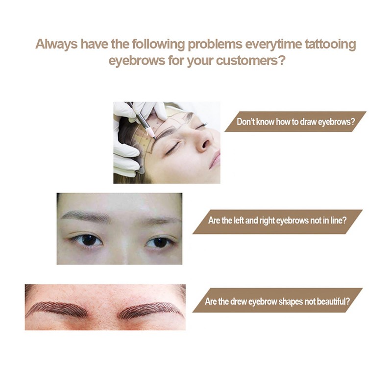 Eyebrow Makeup Waterproof Definition Brow Stencil Stamp Tattoo Cosmetic Tool
