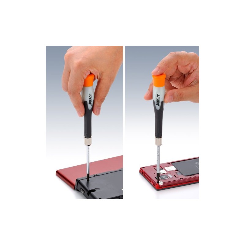 Anex Special Precision Screwdriver, Replaceable, Y Type, 0.07 x 0.1
