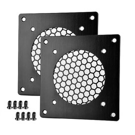 Euroharry Ventilation Grille 80 mm Fan Cover for PC, Computer, AV, Electronic Cabinets (2PK)
