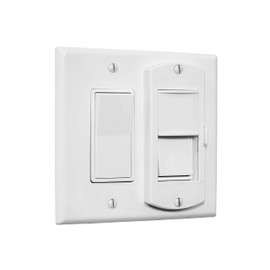 Switch Guard with Slider & Easy ON/OFF Push Button Activation | Attractive, Functional, and Versatile Design | Perfect for Child Proofing Switches | Residential Use | 2 Pack | Decora Style | White